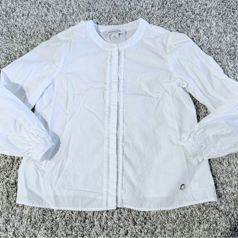Massimo Dutti Classic White Kids Blouse